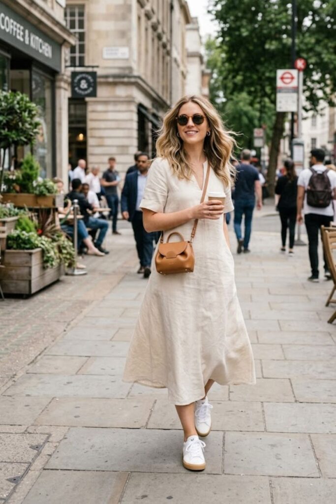  Midi Dress with Sneakers