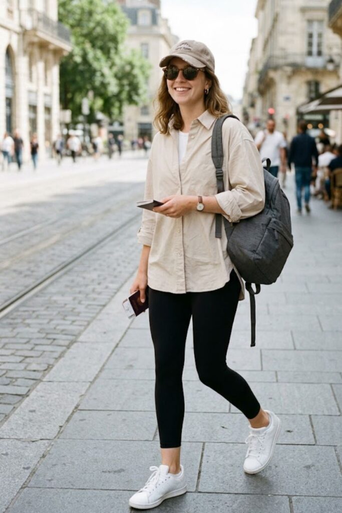 Oversized Shirt with Leggings