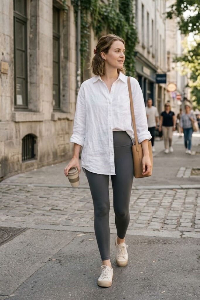 Oversized Shirt with Leggings