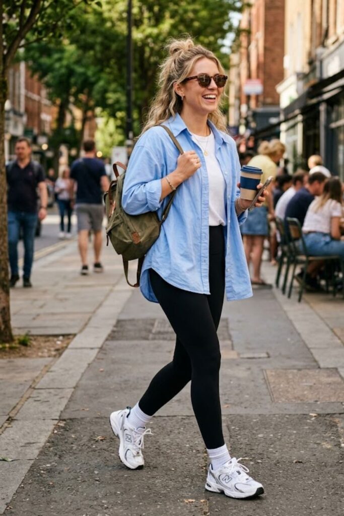 Oversized Shirt with Leggings