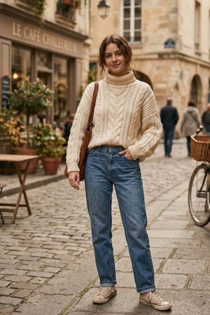 Oversized Sweater with Jeans