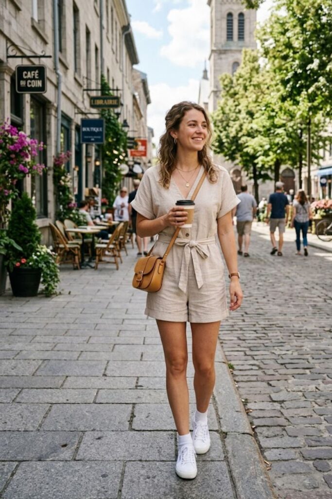Romper with Sneakers