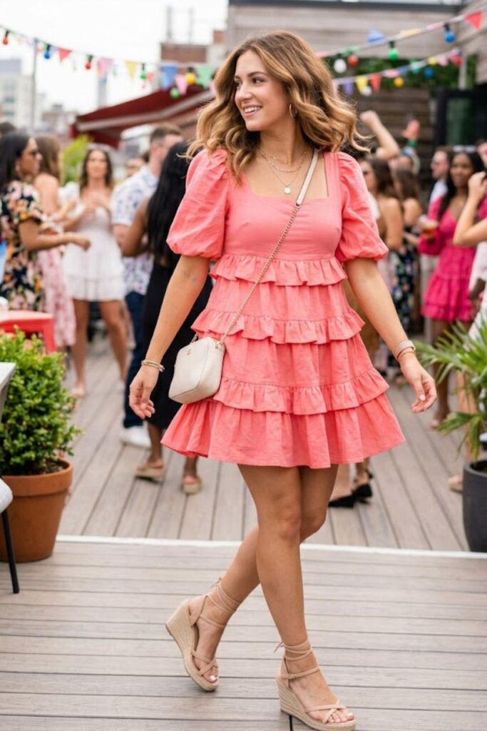 Ruffled Mini Dress