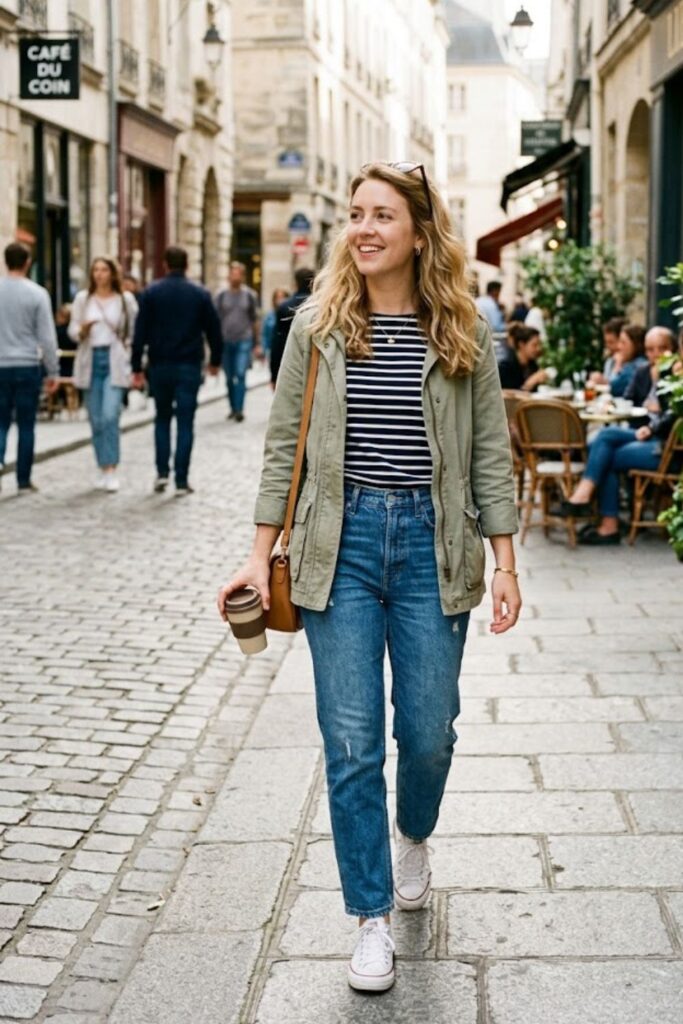 Striped Tee with Jeans
