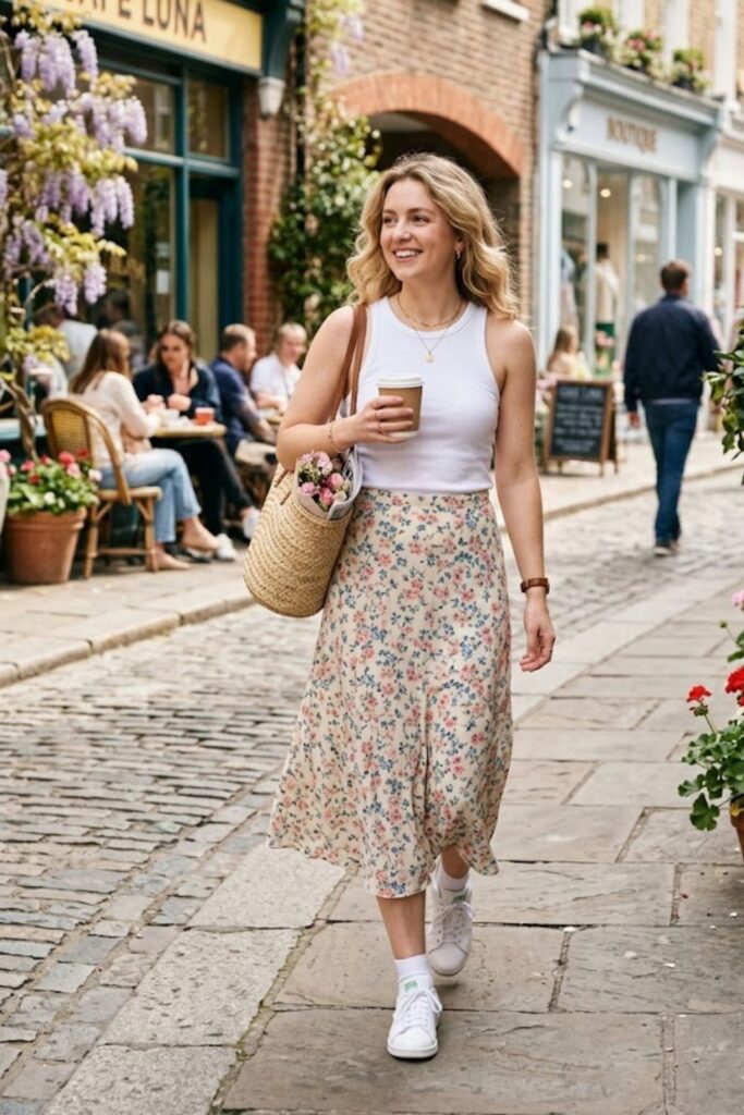 Tank Top with Midi Skirt