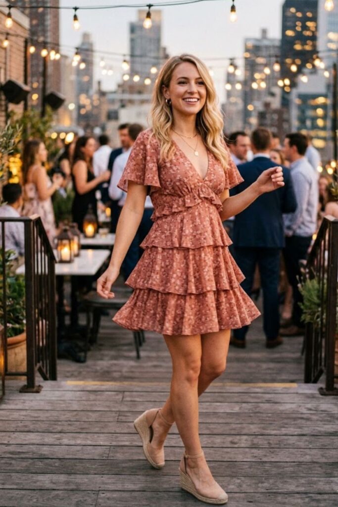 Tiered Mini Dress