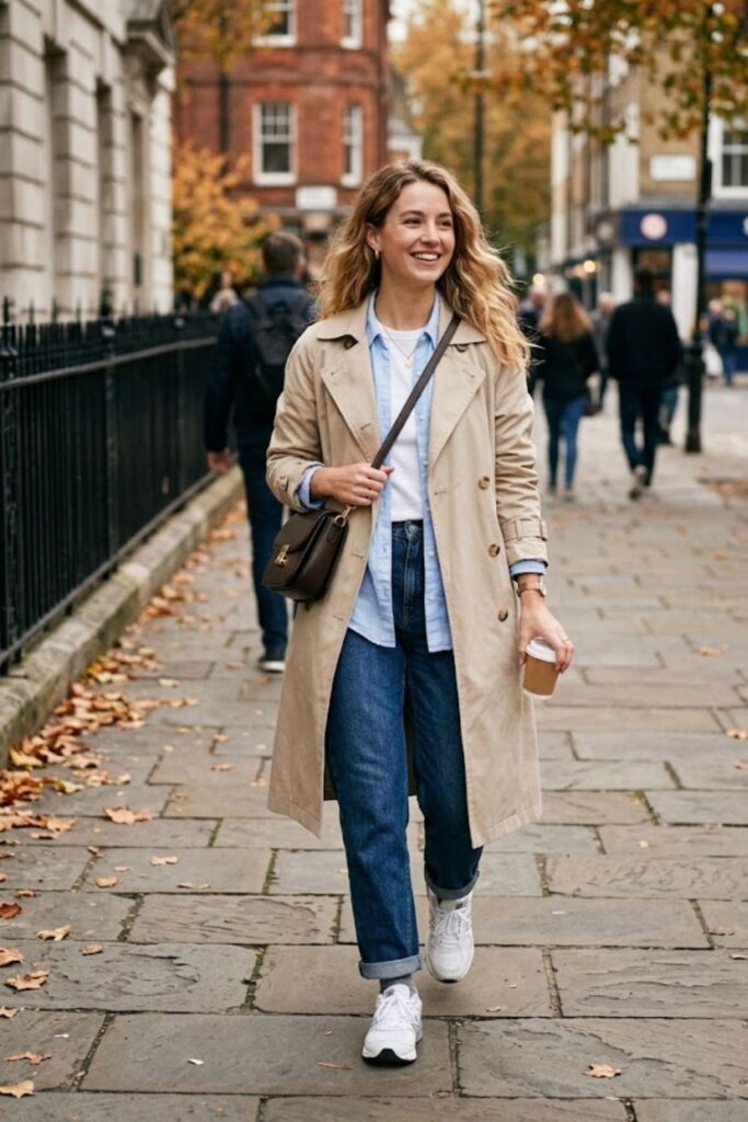 Trench Coat with Casual Outfit